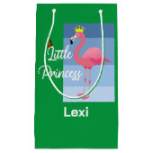 リトルプリンセスピンクフラミンゴデザイン-抱き枕- スモールペーパーバッグ (正面)