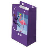 リトルプリンセスピンクフラミンゴデザイン-抱き枕- スモールペーパーバッグ (裏面アングル)