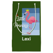 リトルプリンセスピンクフラミンゴデザイン-抱き枕- スモールペーパーバッグ (正面)