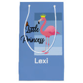 リトルプリンセスピンクフラミンゴデザイン-抱き枕- スモールペーパーバッグ (正面)