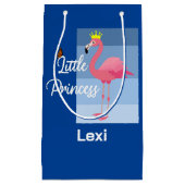 リトルプリンセスピンクフラミンゴデザイン-抱き枕- スモールペーパーバッグ (正面)
