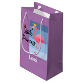 リトルプリンセスピンクフラミンゴデザイン-抱き枕- スモールペーパーバッグ (裏面アングル)