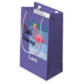 リトルプリンセスピンクフラミンゴデザイン-抱き枕- スモールペーパーバッグ (裏面アングル)