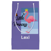 リトルプリンセスピンクフラミンゴデザイン-抱き枕- スモールペーパーバッグ (正面)