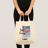 リトルプリンセスピンクフラミンゴデザイン – 食料品店 トートバッグ (正面(商品))