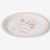 リトルプリンセスピンク王室のベビーシャワー ペーパープレート (アングル)