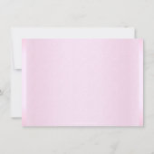 リトルプリンセスファースト誕生日ピンク招待状 招待状 (裏面)