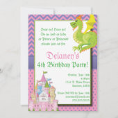 リトルプリンセスフェアリーテイルパーティの招待状 招待状 (正面)