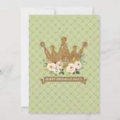 リトルプリンセスフローラ赤面&ミント王室の誕生日 招待状 (裏面)