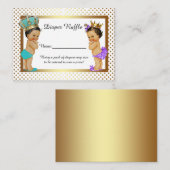 リトルプリンセスプリンスおむつラッフルチケット、双子 エンクロージャーカード (正面/裏面)