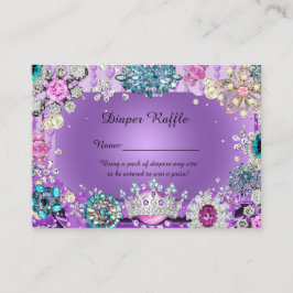 リトルプリンセスプリンスおむつラッフルチケット、purpl エンクロージャーカード