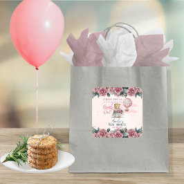 リトルプリンセスベアーリーウェイガールベビーシャワー スクエアシール