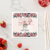 リトルプリンセスベアーリーウェイガールベビーシャワー スタンダードカクテルナプキン (インサイチュ)