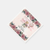 リトルプリンセスベアーリーウェイガールベビーシャワー スタンダードカクテルナプキン (角)