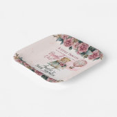 リトルプリンセスベアーリーウェイガールベビーシャワー ペーパープレート (傾斜あり)