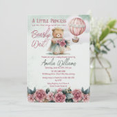 リトルプリンセスベアーリーウェイガールベビーシャワー 招待状 (スタンド正面)