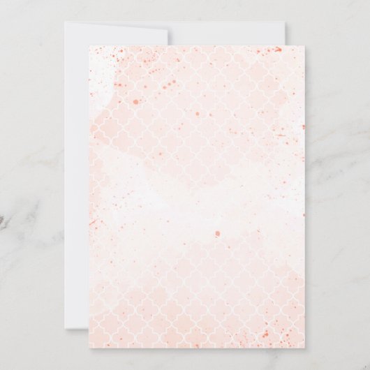 リトルプリンセスベアーリーウェイガールベビーシャワー 招待状 (裏面)