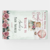 リトルプリンセスベアーリーウェイガールベビーシャワー 横断幕 (横)