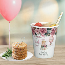 リトルプリンセスベアーリーウェイガールベビーシャワー 紙コップ