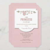 リトルプリンセスベビーガールシャワー招待状 招待状 (正面/裏面)