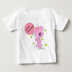 リトルプリンセスベビーガールピンクテディベアTシャツ ベビーTシャツ