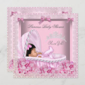リトルプリンセスベビーシャワーガールレースAM 招待状 (正面/裏面)