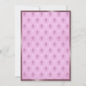 リトルプリンセスベビーシャワー招待状、ピンク、金ゴールド 招待状 (裏面)