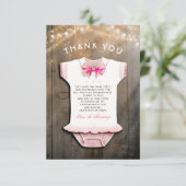 リトルプリンセスベビーシャワー |あり素朴がとう 招待状 (スタンド正面)