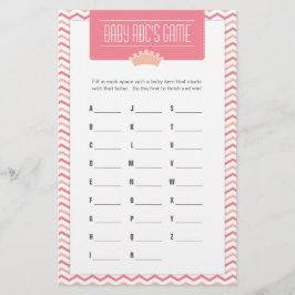 リトルプリンセスベビーシャワーABCsゲーム