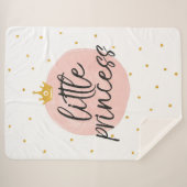 リトルプリンセスベビーブランケットベビーシャワーギフト  シェルパブランケット (正面(横))