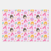 リトルプリンセスラッピング紙セット3 ラッピングペーパーシート (正面)