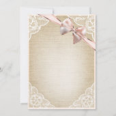 リトルプリンセスヴィンテージベビーガール素朴シャワー 招待状 (裏面)