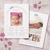 リトルプリンセス出生通知カード 招待状