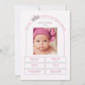 リトルプリンセス出生通知カード 招待状 (正面)