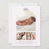 リトルプリンセス出生通知カード 招待状 (裏面)