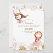 リトルプリンセス子供の誕生日パーティの招待状 招待状 (正面)