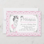 リトルプリンセス最初の誕生日パーティー 招待状 (正面)