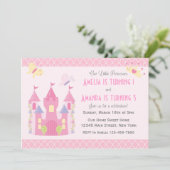 リトルプリンセス誕生日パーティーへの招待(ピンク) 招待状 (スタンド正面)