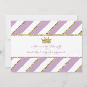 リトルプリンセス誕生日パーティーへの招待 招待状 (裏面)