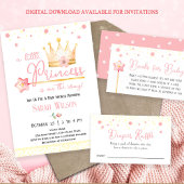 リトルプリンセス赤ちゃんシャワーブックリクエスト エンクロージャーカード