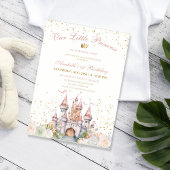 リトルプリンセス赤面金ゴールドクラウン1st誕生日 招待状