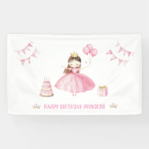 リトルプリンセス1歳の誕生日パーソナライズドバナー
