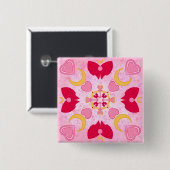 リトルプリンセス・オブ・ザ・ムーン 缶バッジ (正面&裏面)