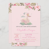 リトルプリンセス,スワン,クラウン,フローラシャワー 招待状 (正面/裏面)