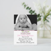 リトルプリンセス・ベビーガール誕生のお知らせ 案内状 (スタンド正面)