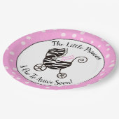 リトルプリンセス- "私のティアラはどこにあるのか?" シャワー ペーパープレート (アングル)