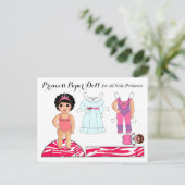 "リトルプリンセス"紙人形パーティーはがき ポストカード (スタンド正面)