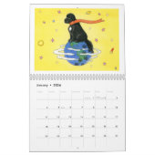 リトルプリントおもしろい- Newfoundland Dog Calendar カレンダー (1月 2026)
