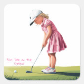 リトルプロインピンク：緑の誕生日 スクエアシール (正面)