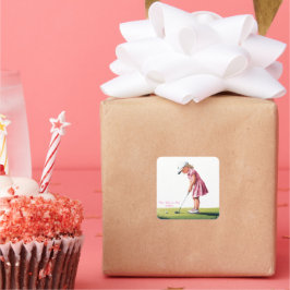 リトルプロインピンク：緑の誕生日 スクエアシール